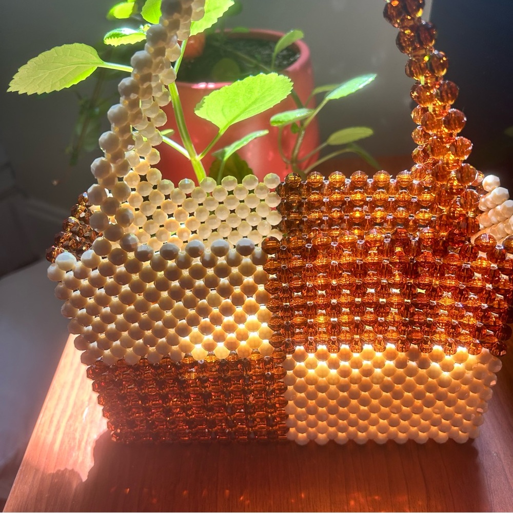 Root Beer Float Beaded Women's Bag